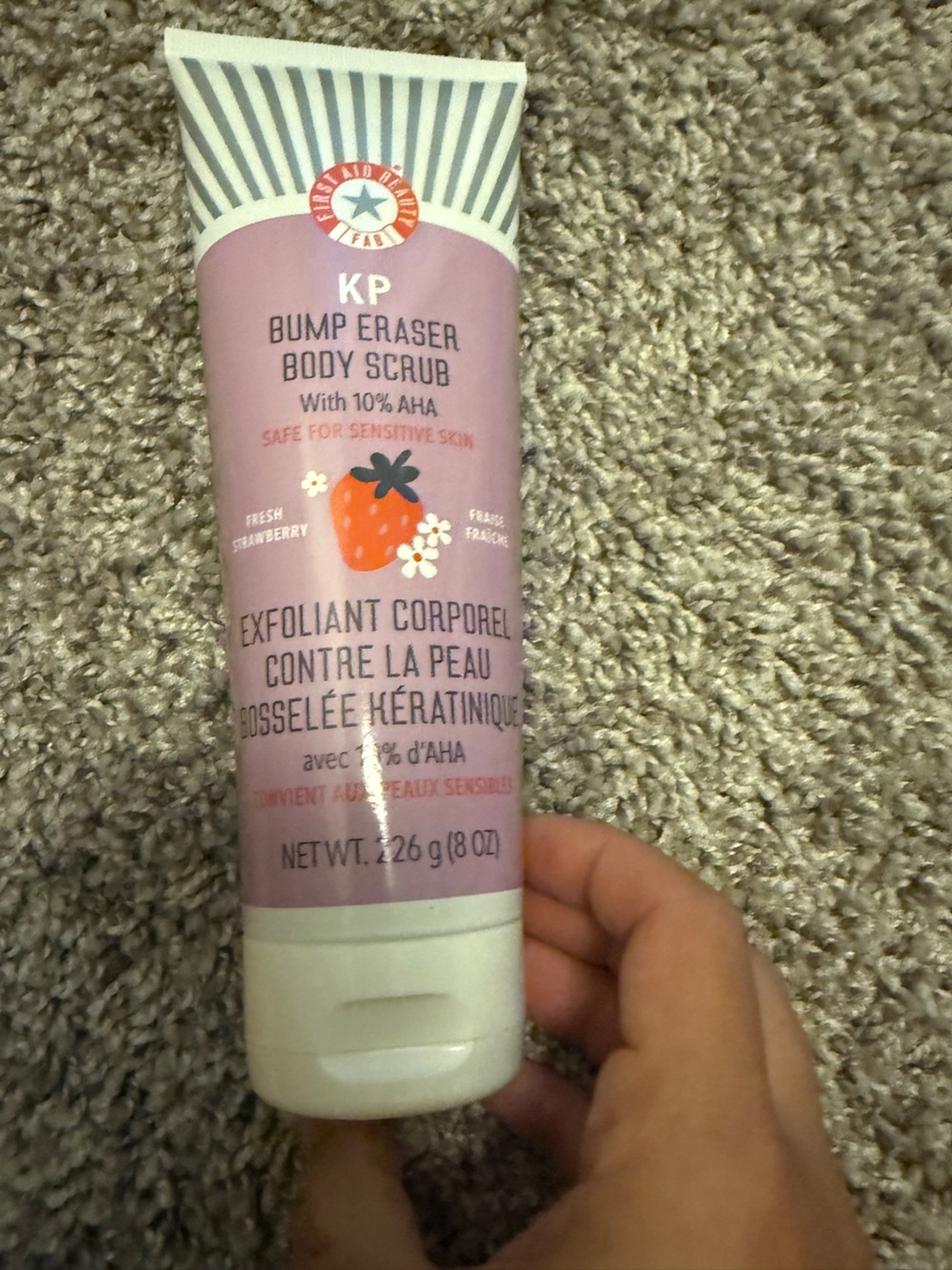💚 2/$30 First Aid Beauty KP Bump Eraser Body Scrub 10% AHA Fresh Strawberry